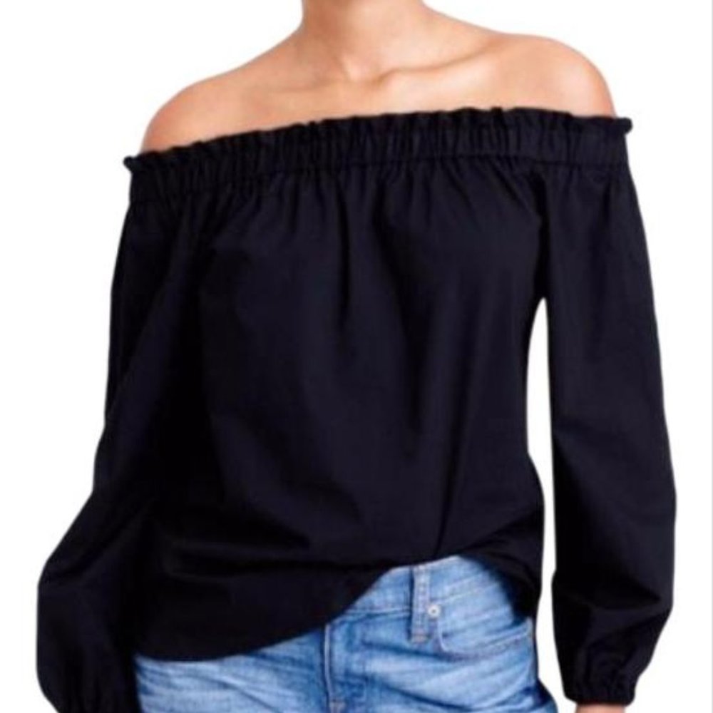 Black off the shoulder top